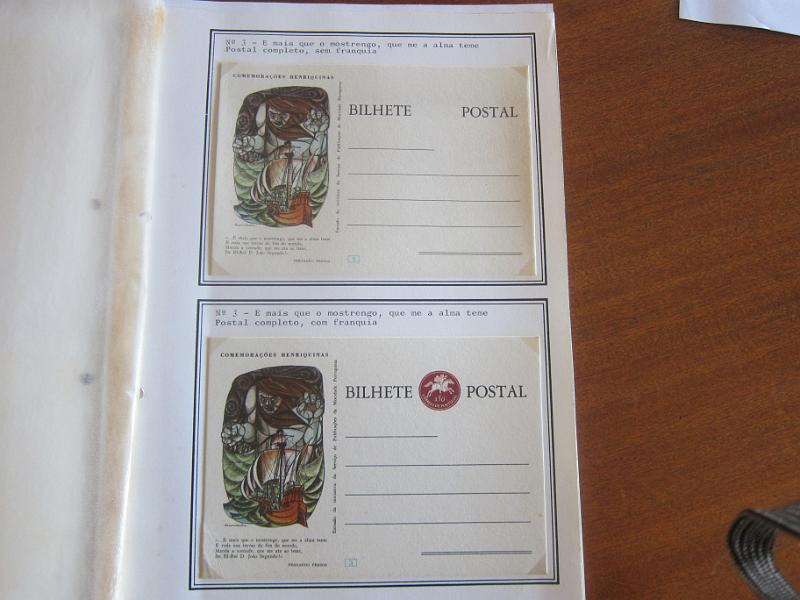 0022 (23).JPG -     Lote:    22      Inteiros Postais      Lotes Especiais       Descrição:      Portugal    1960 &mdash; 5.º Centenário da Morte do Infante D. Henrique. OM146, tipos A, B. C e D. Estudo especializado com 44 provas progressivas e de cor de toda a emissão. Único conjunto conhecido.         PRV       Valor Base:     &euro; 500,00     Valor Venda:     Retirado     